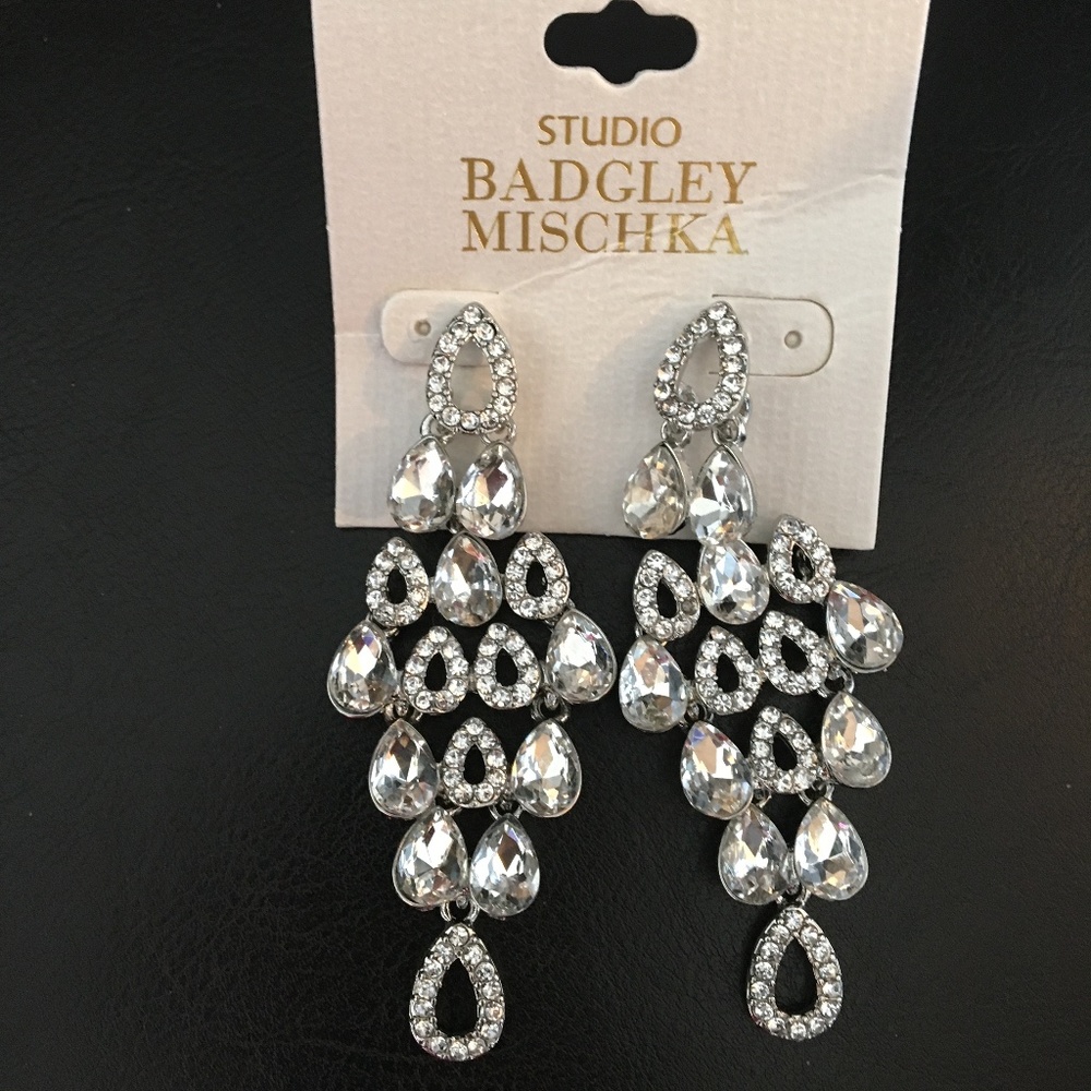 Badgley Mischka Pear Drop Dressy Earrings